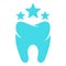 Beautiful tooth logo icon, flat style.