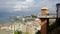 Beautiful top view of Izmir with Historical Elevator and city center, Turkey