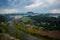 Beautiful top view of Rathen resort and Elbe from Bastei in Saxon Switzerland, Germany