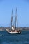 Beautiful touring pirate boat, out for a sail, Port of San Diego, California, 2016