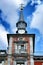 Beautiful tower in a building in Plaza Mayor in Madrid