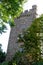 Beautiful tower with three mullioned windows near Bingen in the Rhine Valley in Germany