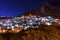 The beautiful town of Chefchaouen in the Rif Montains, Morocco, at night