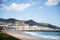 The beautiful town of Sitges, winter Spain, Landscape of the coastline in Sitges