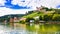 Beautiful towns of Germany - Wurzburg, view with vineyrds and ca