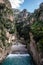 Beautiful traditional fishermens houses in the Fjord of Furry at the Amalfi Coast, Italy