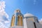 Beautiful traditional greek domed church at Firostefani. Santorinini ( Thira ) island