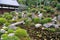 Beautiful traditional japanese garden in autumn. Harmony and tranquility.