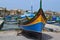 Beautiful tradiyional fishing boat in Marsaxlokk South of Malta