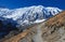 A beautiful trail to the lake Tilicho in Nepal