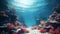 beautiful tranquil underwater scene 3d render