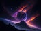 Beautiful travel in deep space and nebula. ai generative