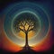 Beautiful tree of life, mythological sacred tree, spiritual healing life concept