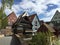 A beautiful of triangle roof village in FÃ¼ssen city.