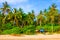 Beautiful tropical beach with palms in Koh Lanta Island, Thailand