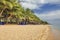 Beautiful tropical beach with sea view, clean water & blue sky at Phu Quoc island