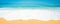 Beautiful Tropical beach with Soft wave of blue ocean, sand and