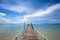 Beautiful tropical Bridge on beach in Koh Samed