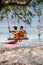 Beautiful tropical island beach - Koh Kham, Trat Thailand Pattaya Asia, couple relax on tropical Island