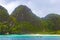 Beautiful tropical limestone islands on Koh Phi Phi Don Thailand