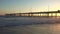 Beautiful tropical sunset by an ocean pier