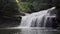 beautiful tropical waterfalls in a deep rainforest