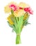 Beautiful Tulips flowers isolated on white Background. Springtime flowers bouquet  for Womens Day, Wedding, Birthday