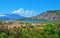 The beautiful Turkish landscape - sea, mountains and flowers