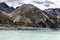 Beautiful turqouise Tasman Glacier Lake and Rocky Mountains of the Mount Cook National Park, New Zealand