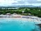 Beautiful turquoise Caribbean beach Sint Maarten