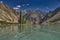 The beautiful turquoise colour of Attabad lake in autumn season at northern Pakistan