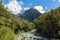 Beautiful turquoise creek on Routeburn Track