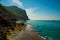 Beautiful turquoise sea and the rocks near the Cleopatra beach. Alanya, Antalya district, Turkey, Asia