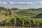 The beautiful Tuscan countryside in the famous Chianti Classico wine area between Siena and Florence, Italy