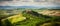 Beautiful Tuscany landscape with cypresses and olive grove