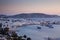 beautiful twilight over Mykonos town Mykonos island, Cyclades archipelago, Greece