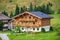 A beautiful typical mountain guests house on austrian alps