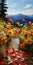 Beautiful Uhd Image Of Colorful Trash Receptacles In Mount Rainier National Park