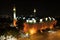 The beautiful Ulu Camii (Grand Mosque of Bursa) at nightime in Bursa in Turkey.