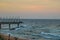 Beautiful Umhlanga Promenade Pier a whalebone made pier in Kwazulu Natal Durban North South Africa during sunset