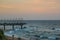 Beautiful Umhlanga Promenade Pier a whalebone made pier in Kwazulu Natal Durban North South Africa during sunset