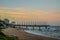 Beautiful Umhlanga Promenade Pier a whalebone made pier in Kwazulu Natal Durban North South Africa during sunset