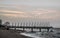 Beautiful Umhlanga Promenade Pier a whalebone made pier in Kwazulu Natal Durban North South Africa during sunset