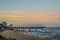 Beautiful Umhlanga Promenade Pier a whalebone made pier in Kwazulu Natal Durban North South Africa during sunset