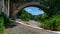 Beautiful under the bridge landscape in Rome