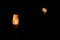 Beautiful Unfounded floating lanthern  on Yi Peng festival and Loy Krathong day. Chiang Mai,Thailand