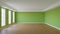 Beautiful Unfurnished Room with Green Walls, White Ceiling and Cornice