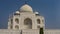 A beautiful unique mausoleum of the Taj Mahal made of white marble