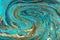 Beautiful unique turquoise acrylic marble background.