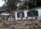 Beautiful and unique white houses and stone wall at Colonia Tovar`s town Venezuela